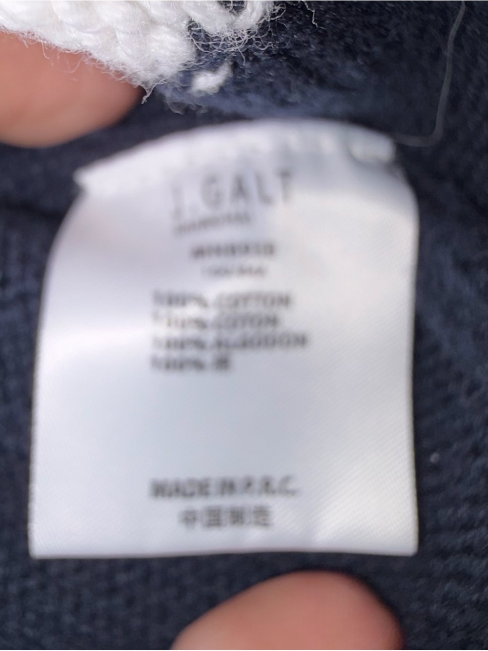 Brandy Melville John Galt Elizabeth Argyle Cardigan Navy Light Blue White Cotton - Picture 4 of 10